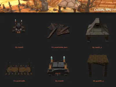 Casual RPG Environment 02 Low-poly 3D model