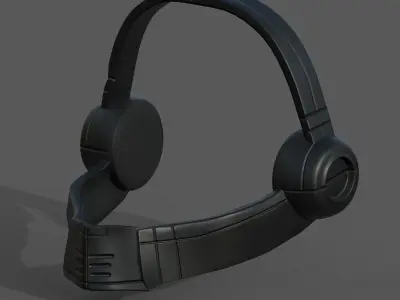 gas mask respirator scifi futuristic  Low-poly 3D model