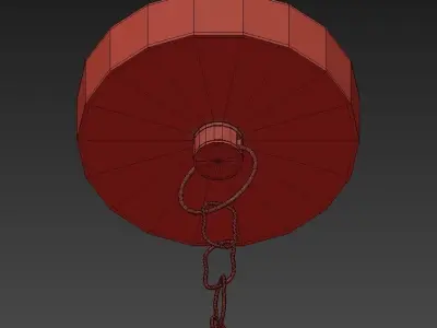 Retro Frozen Glass Chandelier 66 3D model