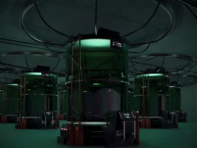 Sci-fi capsule Low-poly 3D model