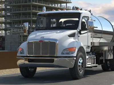  Peterbilt 537 White Vacuum Truck 