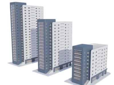 Residential Building with internal 1 3D model