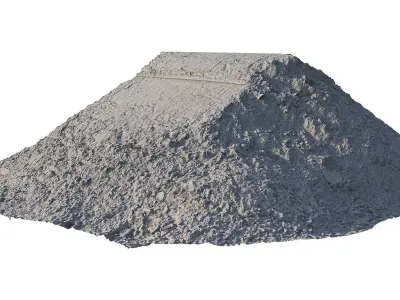 A pile of river sand Low-poly 3D model