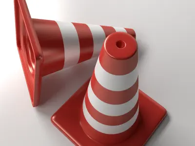 Traffic Cones 3D model
