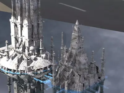 Ancient Alien Temples Kitbash 3D model