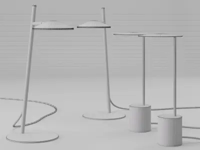 Circles and Rising Table Lamp by Millelumen 3D model