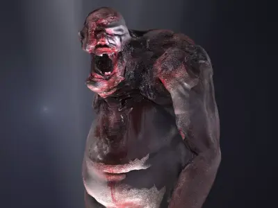 Alien Mutant Zombie 5 Low-poly 3D model