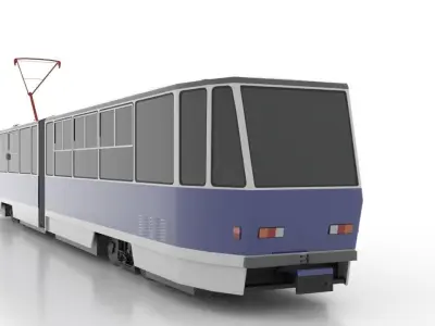 Tatra KT4YU-M Low Low-poly 3D model