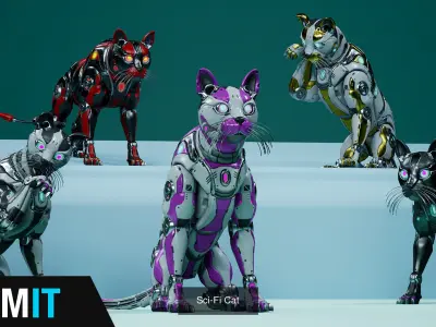 Sci-Fi Animals Robots Pack