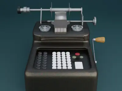 Rusty Metal cash registet - Realistic  Low-poly 3D model