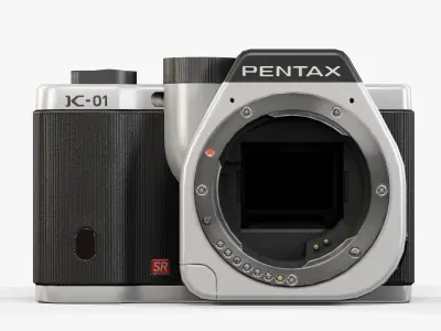 Pentax K-01 mirrorless digital camera Low-poly 3D model