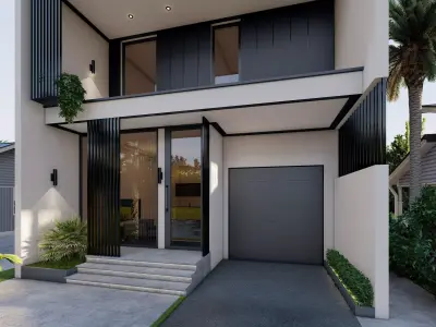 Modern Minimali Villa house -3D model 3D model