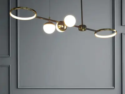 BWG pendentif led lamps Low-poly 3D model