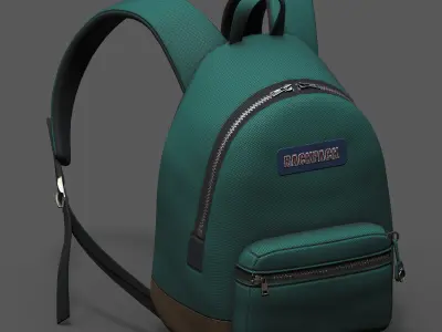 Backpack Camping child baggage bag  Low-poly 3D model