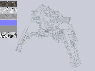 Advance Mech Low-poly 3D model