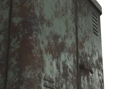 Electrical Enclosure 1 Rusty Lowpoly Low-poly 3D model