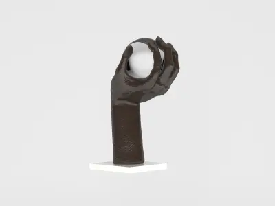 Hand Ball Decor Object 3D model