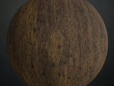 Antique Weathered Pine Wood Planks PBR Seamless Texture