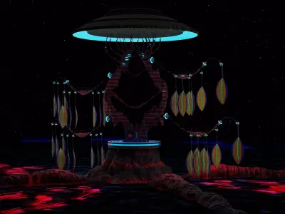 Futuristic Life Support Tree 3D model