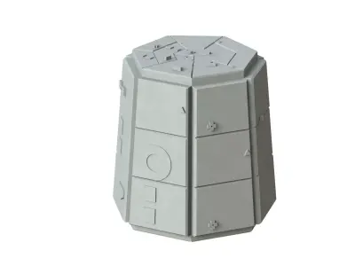 Sci Fi Object No 2882 Low Poly Low-poly 3D model