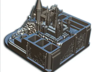 Hogwarts castle Penholder 3D print model