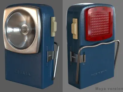 Vintage Flashlight 3D model