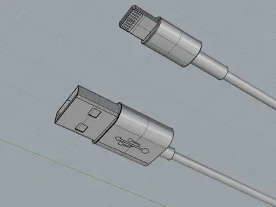 Apple lighting cable 3D model 3D print model
