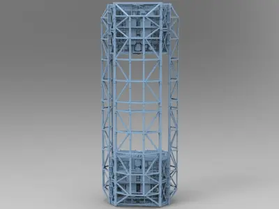 Sci Fi Ship Docking Gridding Collection 1 3D model