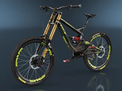  GT Fury Downhill Mountain Bike Rigged for Maya 