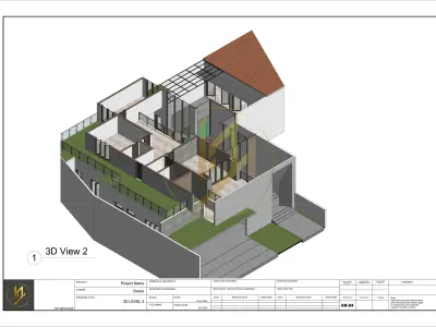 Revit Exterior Modern House Design Project file 01 3D model
