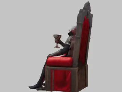 3D Model of a Sci-fi Vampire Low-poly 3D model