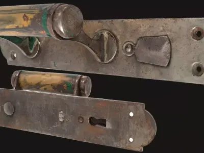 Bakelite Doorknob Low-poly 3D model