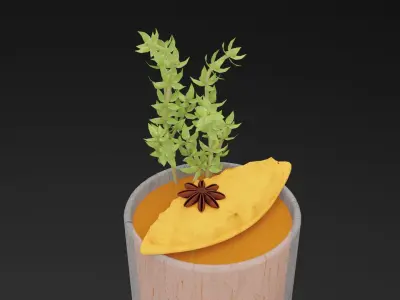 Floral Mist Juice Low-poly 3D model