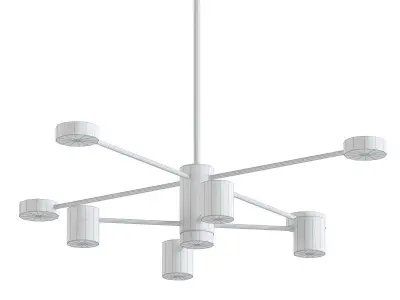 AX299 chandelier with six lights gold 3D model