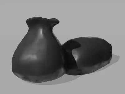 Trash Garbage bags Free low-poly 3D model