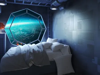 Sci-fi Interior Space View 3D model