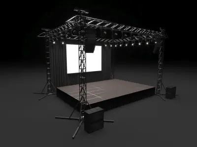 Concert Stage 3D model
