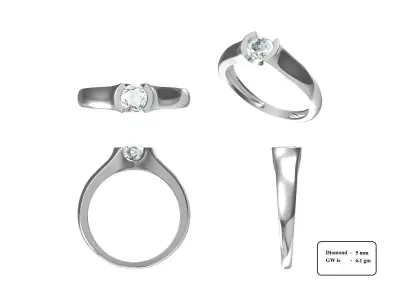 50 RING AND BAND 3D print model