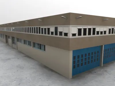 EDDF Building 3 Low-poly 3D model