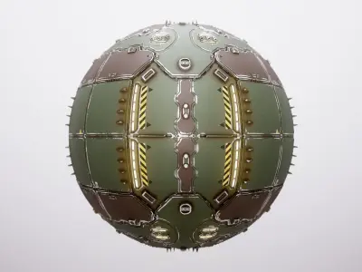 PBR Sci-Fi Spaceship Texture 27 Low-poly 3D model
