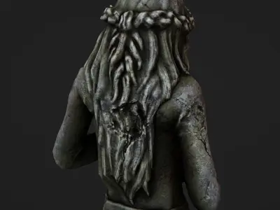 Lady Statue - PBR Low-poly 3D model