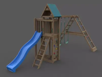 PBR Playground Jungle Gym 03 Low-poly 3D model