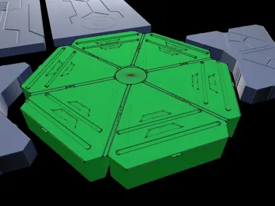  sci fi paneling  3D model