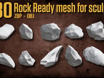 30 rock base mesh for sclupt 3D model