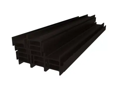 Stacked I Beam v1 005 Low-poly 3D model