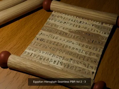 12 Egyptian Hieroglyphs Seamless Textures Texture