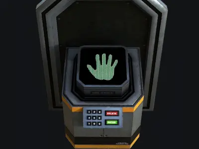 Sci-Fi Hand Lock Low-poly 3D model