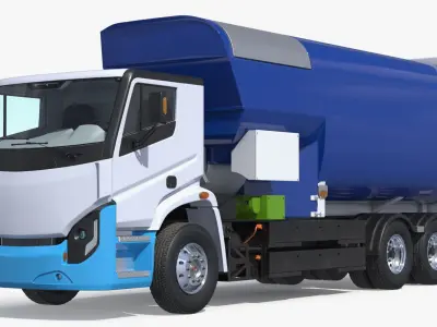  Urban Electric Waste Lorry White Blue Rigged 