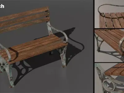 Park Bench -  4k Textures -  3D model