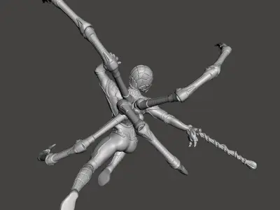 spiderman with base 3d model for 3d printing  3D print model